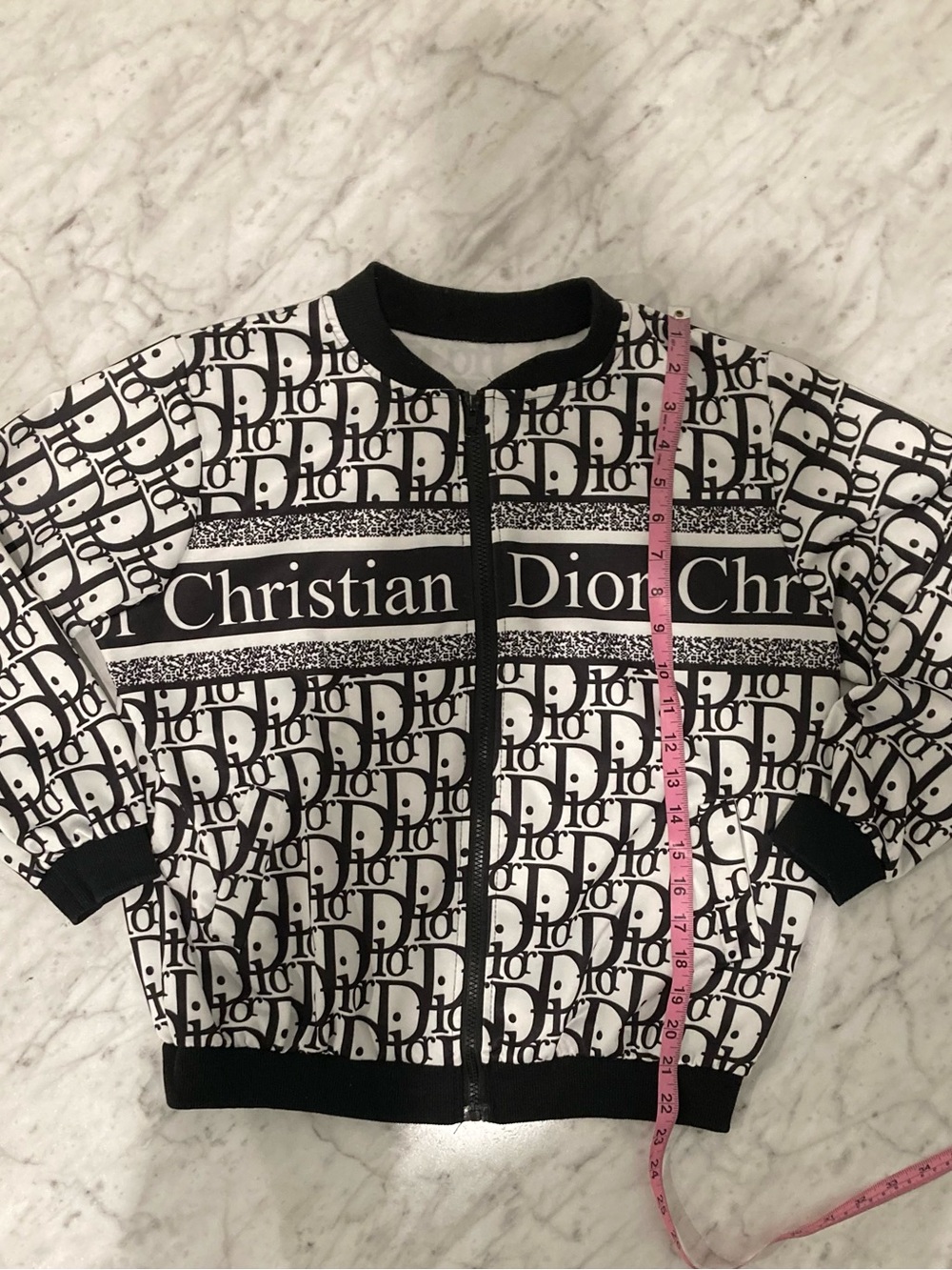 NEW CD Fashion Logo Black White Zip Up Track Jacket M - Picture 10 of 10